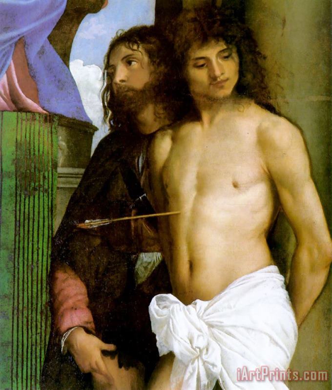 Titian Saint Mark Enthroned [detail 1] Art Painting